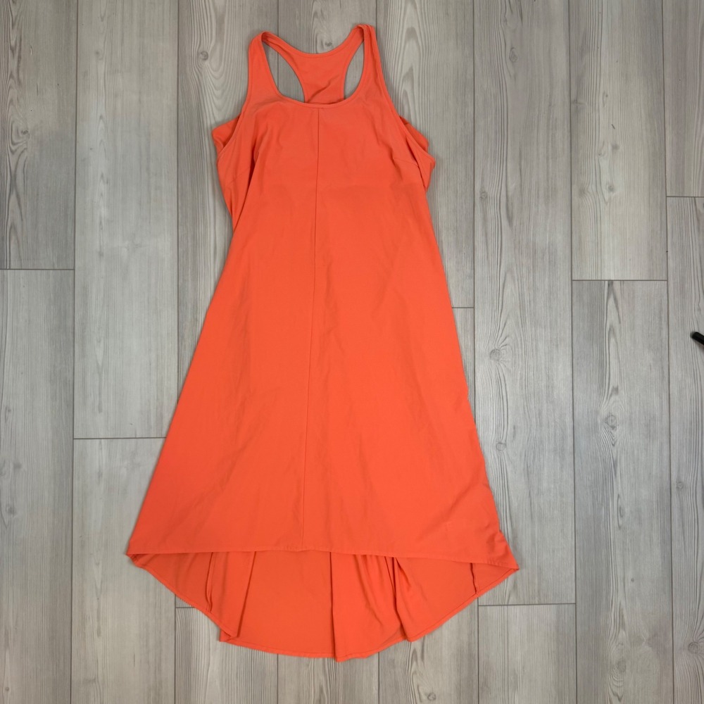 Halara Everyday Activity Dress Orange Racerback High Low Hem Size Large